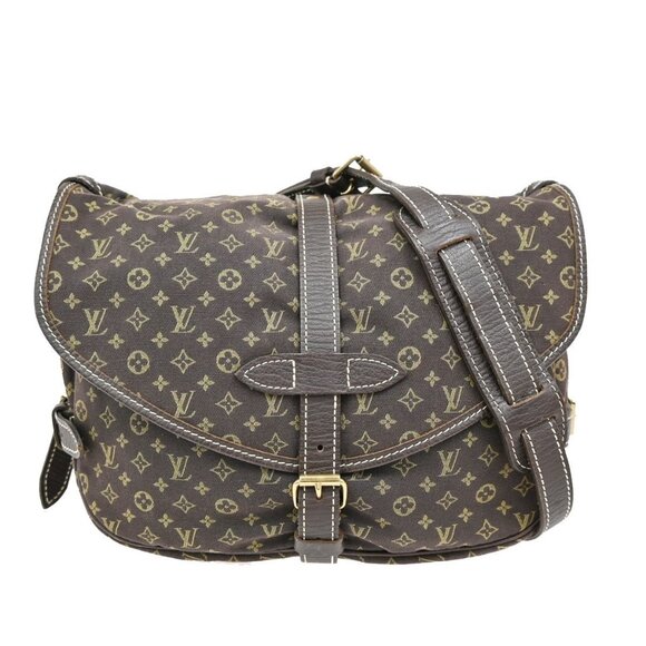 LOUIS VUITTON Saumur 30 Shoulder Bag Monogram Mini Lin Canvas BN - Picture 1 of 16